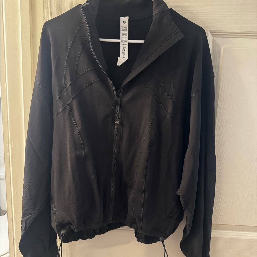 lululemon athletica Black Zip-Front Bomber Jacket